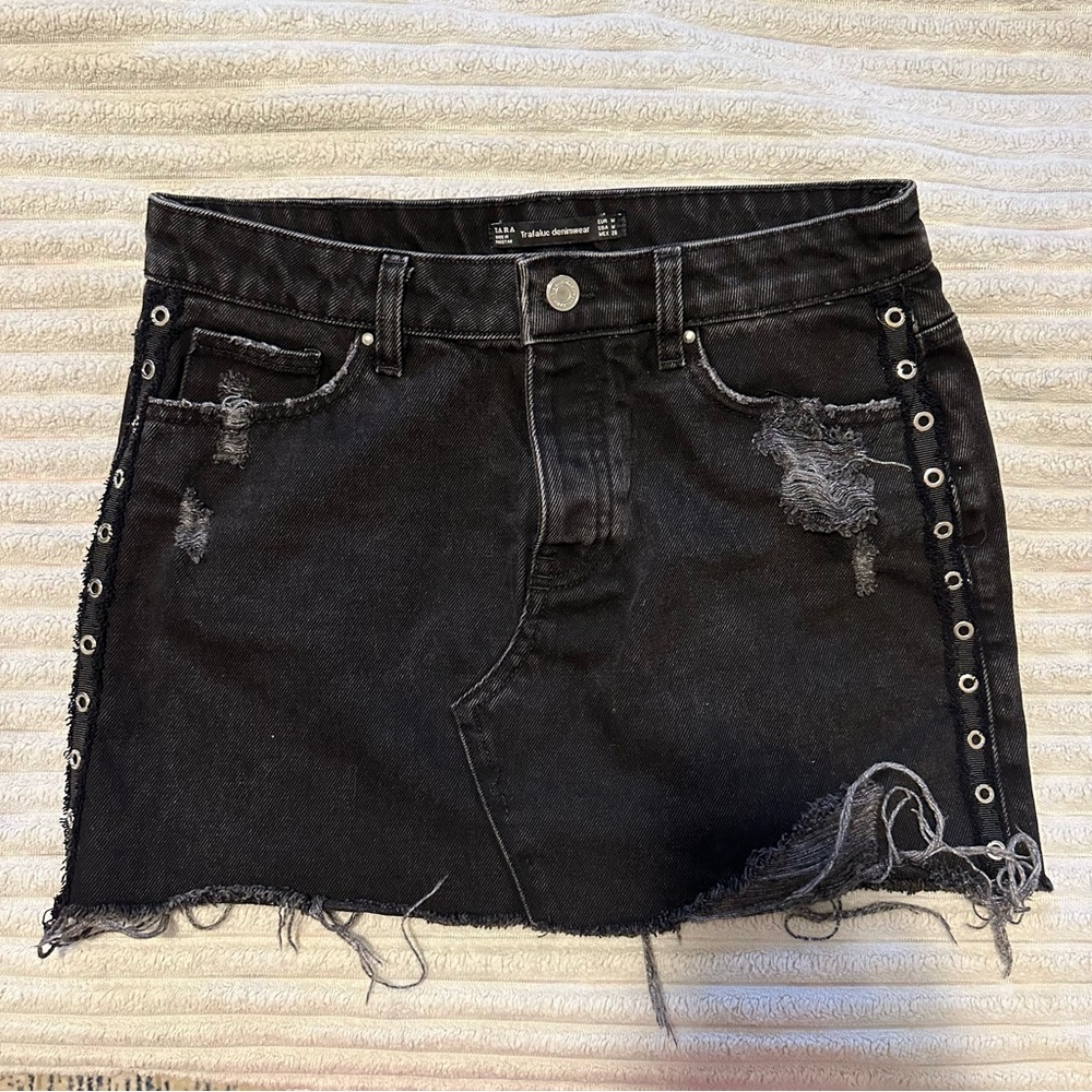 ZARA denim mini skirt
